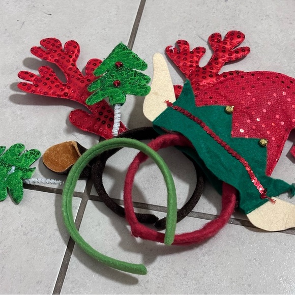 Festive Reindeer and Elf Headband Set for Kids - Picture 5 of 5
